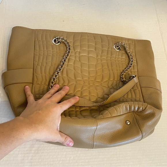 Aimee Kestenberg Tan Brown Pebbled Leather Purse Handbag - Picture 4 of 16